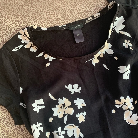 Ann Taylor floral & polka dot blouse set XS & S - Picture 2 of 3